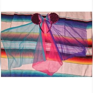 Disney Pink and Purple Sequin Minnie Mouse Ears with Veil